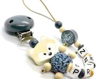 Pacifier chain with names for boys and girls ( smaller, prince )