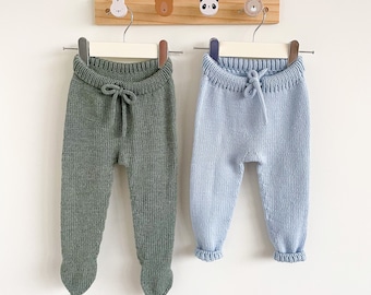 Knitted pants, knitted pantyhose, handmade, leggings, baby pants, merino wool, baby pants, winter leggings, handmade knitted pants