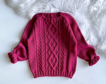 Maglione lavorato a maglia, maglione per bambini, maglione per bambini, lana di alpaca, maglione per adulti, ipoallergenico, vestiti per bambini, fatto a mano, unisex, lavorato a mano