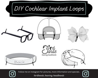 Cochlear Implant Loops for Caps and Headbands-Pair
