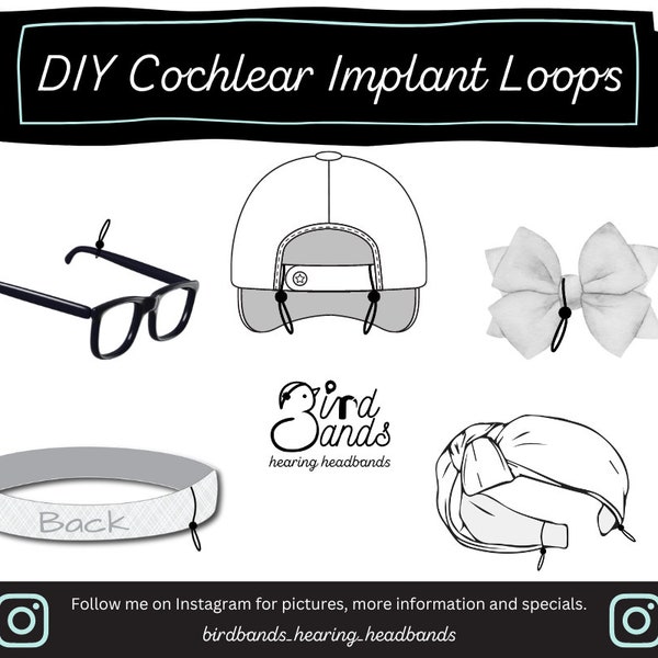 Cochlea Implant Schlaufen für Mützen und Stirnbänder-Paar