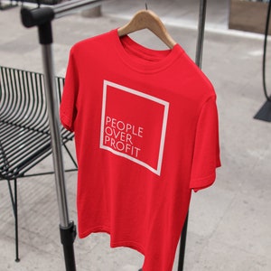 People Over Profit - Socialist Quote Shirt - Leftist Shirt - Political Activist - Anti Capitalist - Pro Woke Tshirt