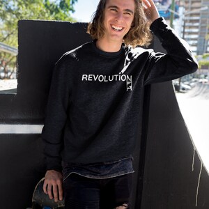 Radical Leftist Revolution Guillotine Art - Political Anarchist DSA Shirt - Class War Anarchy Crewneck Sweatshirt
