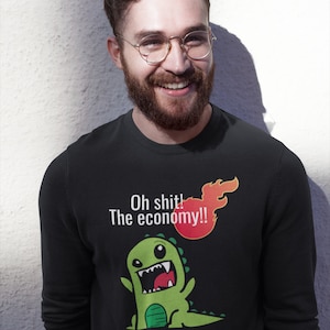Funny Leftist Anti Stock Market - Anti Capitalism Greed - Progressive Politics Economy Crewneck Sweatshirt