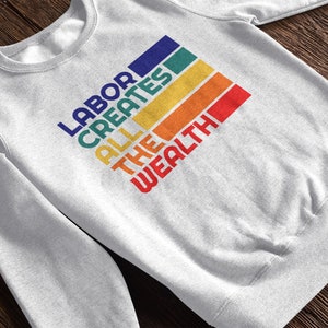 Camisa Pro Protesto Sindical - Ação Greve da Classe Trabalhadora - Arte Esquerdista - Moletom Crewneck Solidariedade Sindical