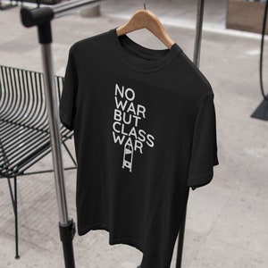 Karl Marx Shirt - No War But Class War Shirt - Leftist Shirt - Guillotine Art - Progressive Politics - Unisex Jersey Short Sleeve Tee