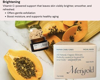 Merigold Papaya Camu Camu Gesichtsmaske ganz natürliche organische aufhellende Reinigung