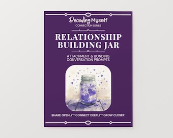 Beziehungs-Gebäude-Glas | Paar-Gesprächskarten | Befestigung & Bindung fordert auf | Druckbare Beziehungs-Tool | Emotionale Intimität