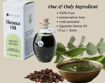 Henna Ancient Hair Secret Oil 100% nat, biologisch, ongeraffineerd en koudgeperst
