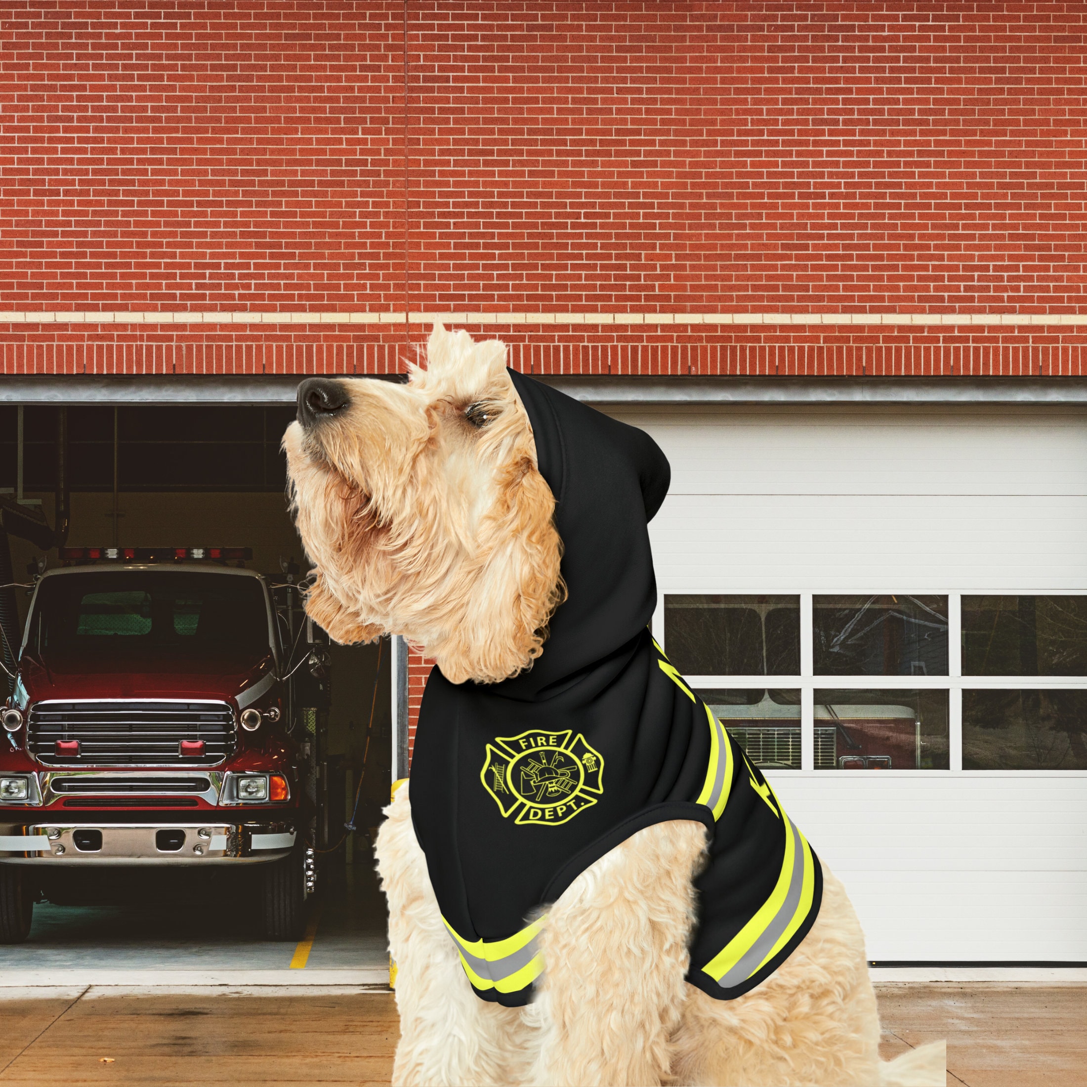 Fireman costume for dogs hotsell