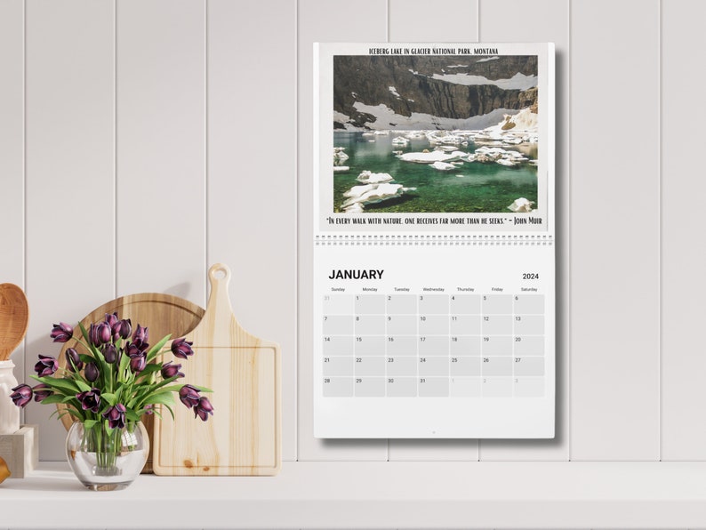 National Parks 2024 Calendar Nature Themed Inspirational Etsy