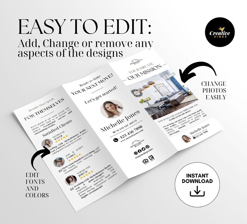Real Estate Introduction Brochure Why Work With a Realtor Trifold ...