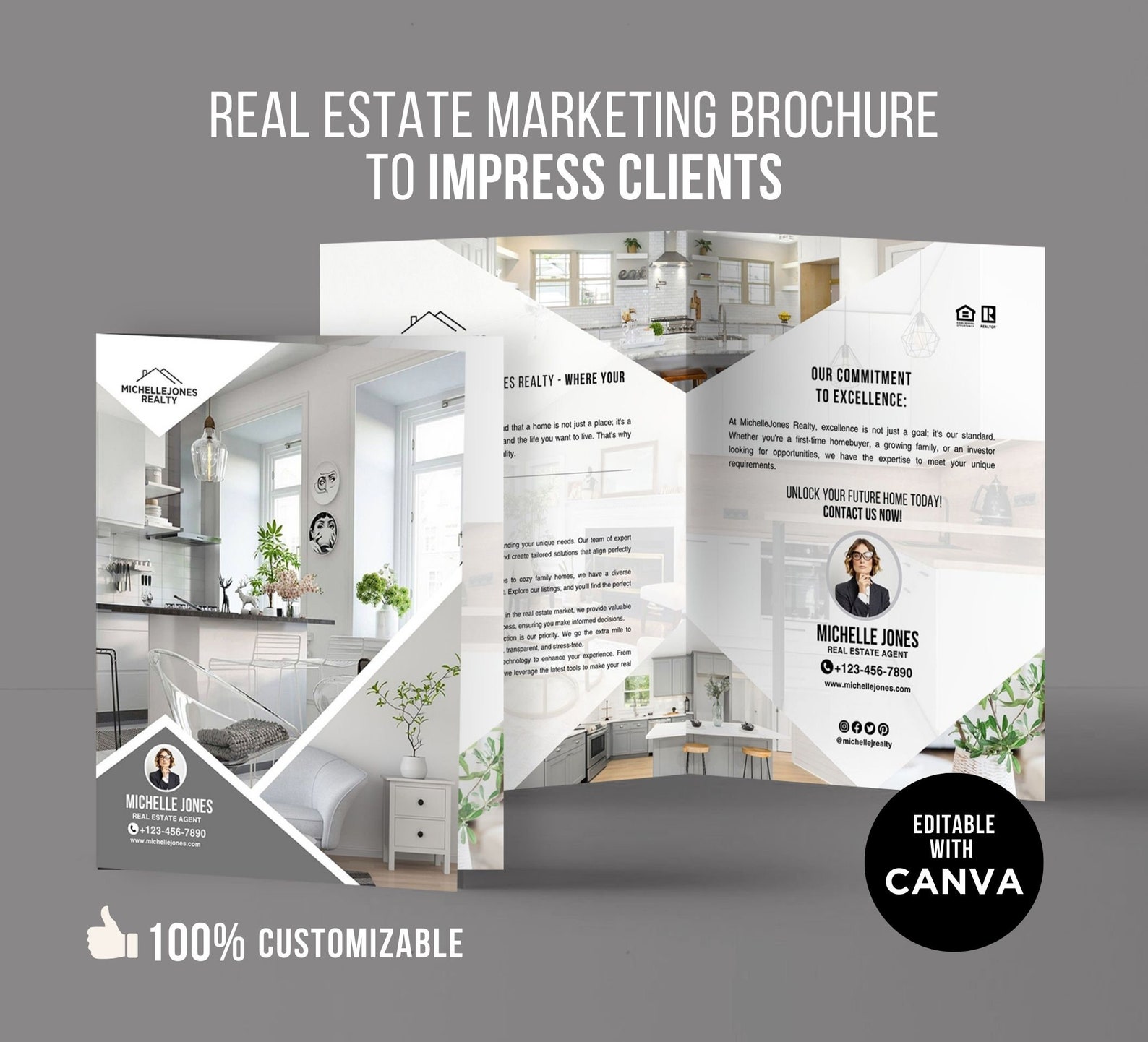 Luxury Real Estate Introduction Brochure Agent Bio Brochure Luxury ...