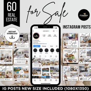 Real Estate For Sale Instagram Posts Real Estate Social Media Listing Update Posts Realtor Instagram Posts For Sale Social media Posts Canva