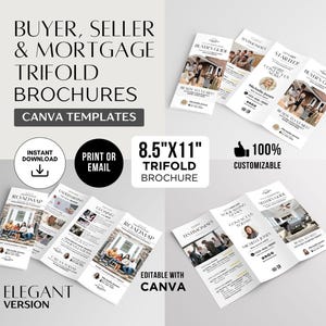 Immobiliar Käuferführer Verkäuferführer hypothekarisch führer Brochure Bundle Trifold Brochure Käufer Trifold Brochure Verkäufer Trifold Brochure Canva