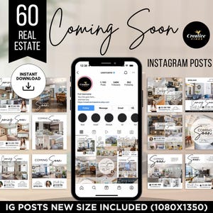 Coming Soon Instagram Posts Social media Posts, Coming Soon Instagram Posts, Coming Soon Templates, Real Estate Marketing, Canva Templates