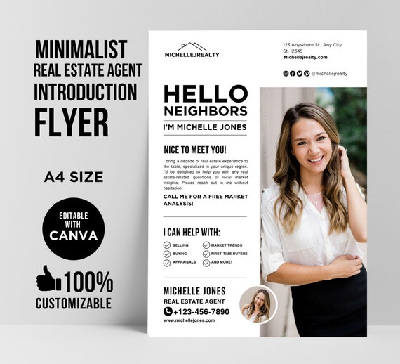 Real Estate Introduction Flyer Hello Neighbor Letter  display picture 2