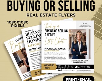 DIY Realtor Flyer Buying or Selling Real Estate Flyer Template, Home Buying Flyer Home selling Flyer Real Estate Template Printable Canva