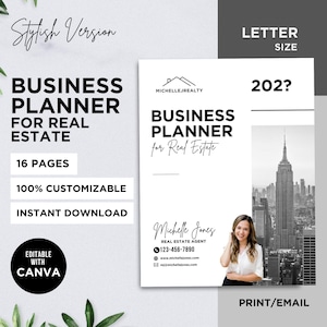 Bedrijfsplanner voor de vastgoedsector 2027 Planner voor vastgoedmakelaars Marketingplan voor vastgoedmakelaars Bedrijfsplan voor de vastgoedsector Sjabloon voor een bedrijfsplan voor de vastgoedsector