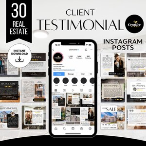 30 Kunden Testimonial Instagram Posts Kunden Kundenkritik Instagram Posts Real Objekt Social Media Posts Real Objekt Marketing Canva