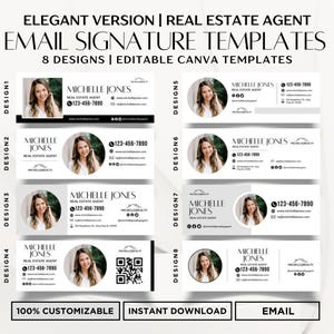 Real Estate Email Signature Template Gmail Email Signature template Real Estate Marketing professional email signature Real Estate Canva