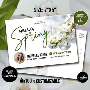 Frühling Postkarte, Frühling Postkarte, Frühling Postkarte, Frühling Postkarte, Frühling Karte, Realtor Farming Karte, Canva