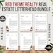 Red Realtor Real Estate Letterhead Bundle Red Realty Real Estate ...