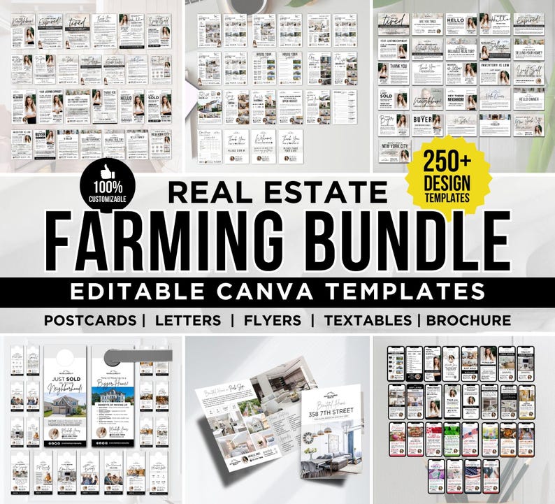 Real Estate Farming Bundle Realtor Marketing, Hello Neighbor, Real Estate Flyer, Real Estate Postcard, Real Estate Template, Editable Canva Real Estate Farming Bundle Realtor Marketing, Hello Neighbor, Real Estate Flyer, Real Estate Postcard