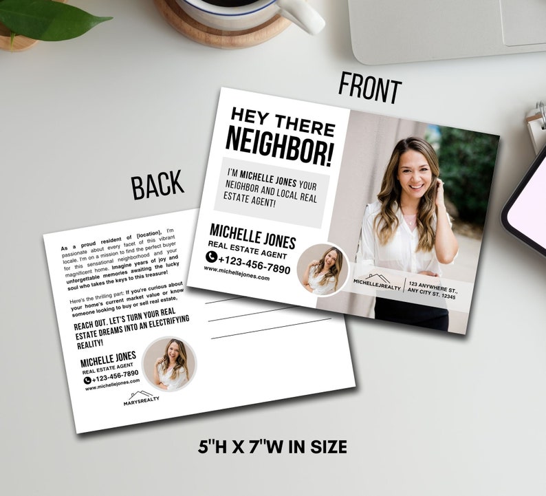 Hello Neighbor, Real Estate Postcard Marketing To Neighborhood, Hello Neighbor Postcard, Farming Your Neighborhood, Neighbor Postcard, Canva, Hello Neighbor, Real Estate Postcard Marketing To Neighborhood, Hello Neighbor Postcard, Farming Your