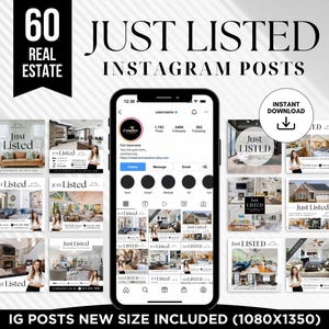 Real Estate Just Listed Instagram Posts Real Estate Instagram Post Real Estate Social Media Template Real Estate Marketing Social Media Post