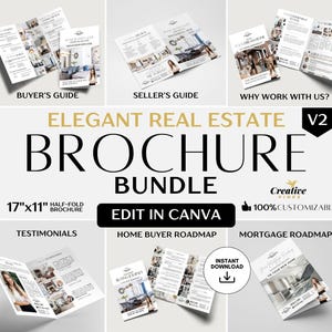 Real Estate Brochure Bundle Buyer guide brochure, Seller Guide Brochure Mortgage roadmap, home buyer roadmap Testimonials, Why work with Us