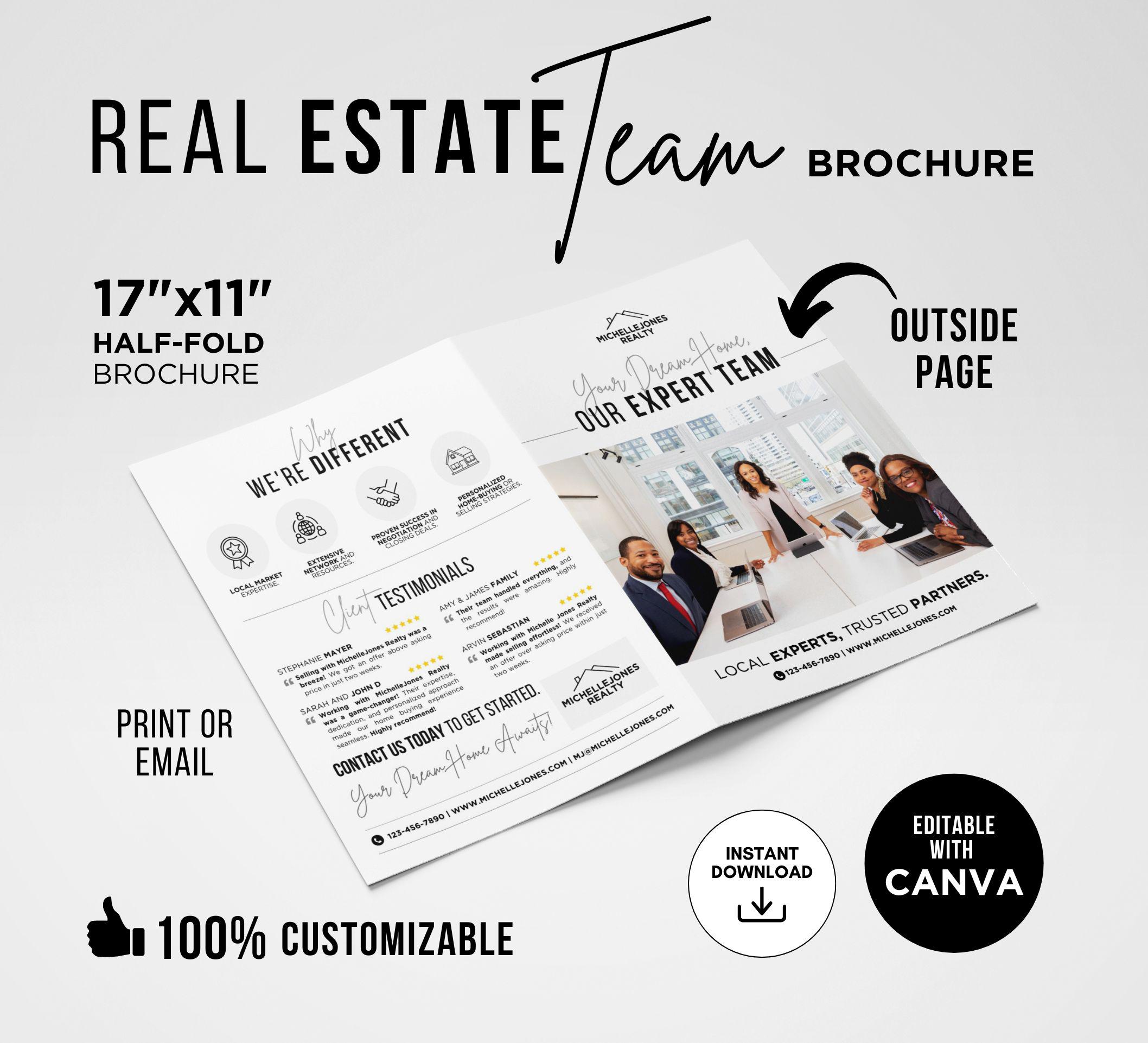 Real Estate Template Agent Bio Brochure Template Real Estate Team Real ...