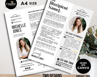 Real Estate Probate Letter Flyer Real Estate Probate Letter Prospecting Letter Real Estate Flyer Real Estate Marketing Estate Planning Canva