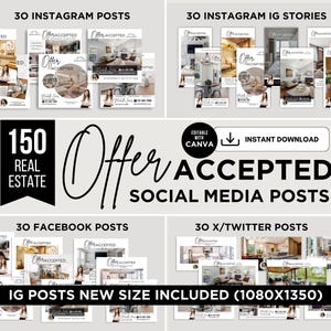 Offer Accepted Real Estate Social Media Posts Instagram Posts & Stories ...