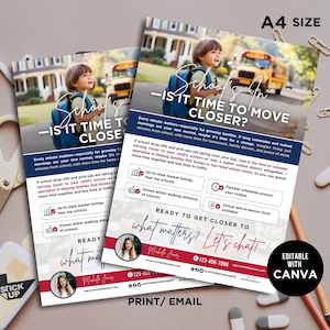 Business Back to School Flyer Canva Templates, Back to School Flyer Canva Templates