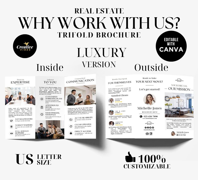 Real Estate Introduction Brochure Why Work With a Realtor Trifold ...