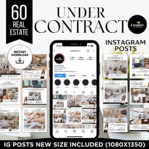 Real Estate Under Contract Instagram Post Under Contract Social media Instagram Post Under Contract Instagram Template Real Estate Marketing