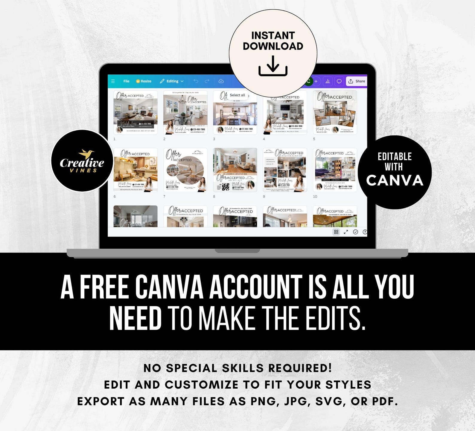 Offer Accepted Real Estate Social Media Posts Instagram Posts & Stories ...
