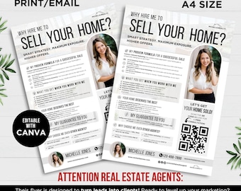 Folleto de presentación inmobiliaria, Folleto "Por qué trabajar conmigo", Folleto "Conoce al agente", Folleto de presentación inmobiliaria, Marketing inmobiliario Canva