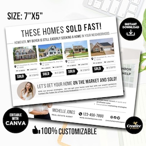 Carte postale agricole, Cartes postales agricoles, Marketing immobilier, Carte postale immobilière, Marketing d'agent immobilier, Carte postale vendue pour la maison Canva