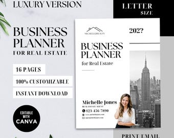Planejador de Negócios Imobiliários 2026 - Versão Elegante para Corretores de Imóveis - Marketing Imobiliário - Plano de Negócios para Corretores de Imóveis