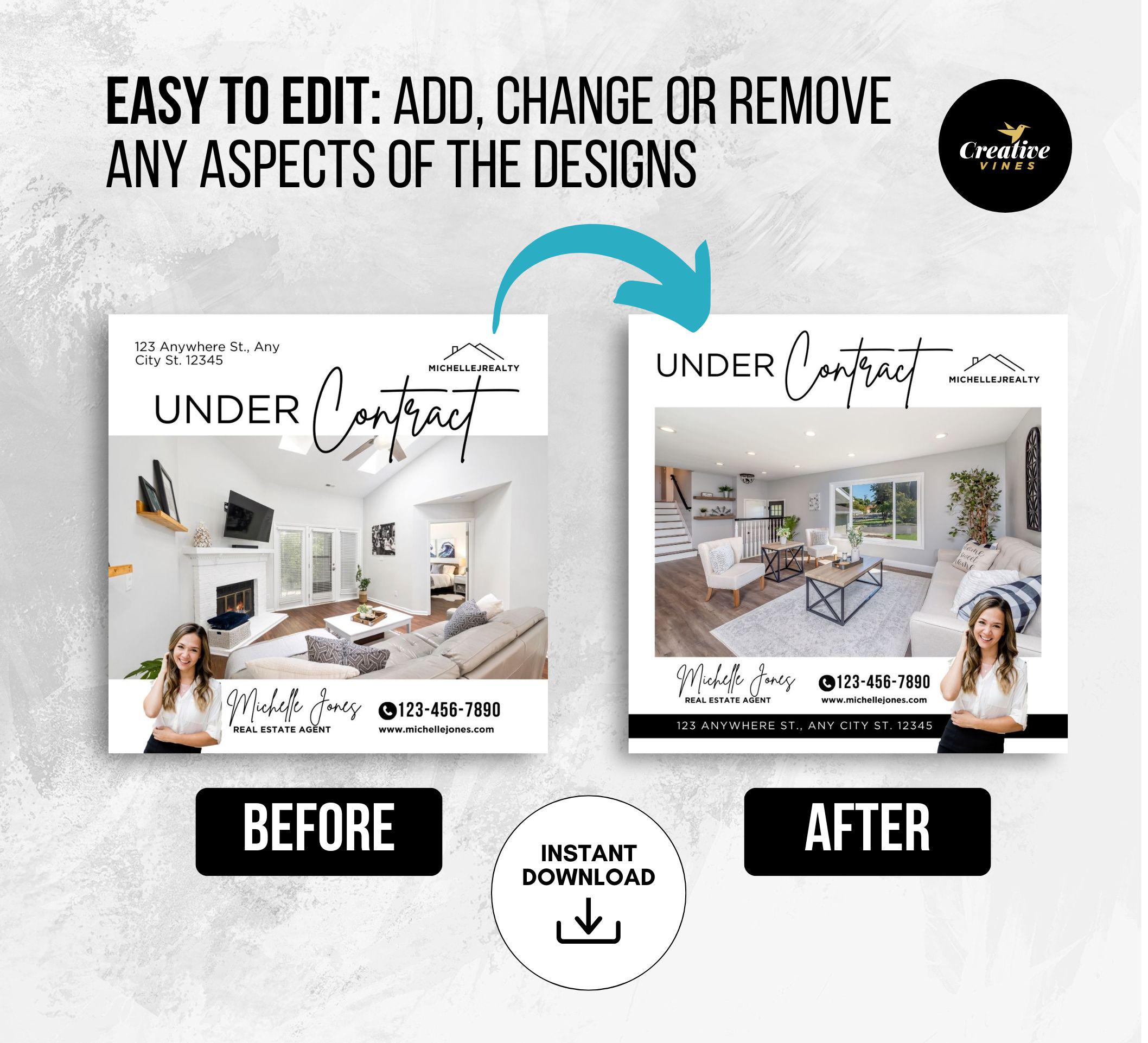 Under Contract Instagram Posts Bundle Real Estate Under Contract ...