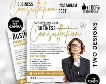 Business consultation flyer Business coach flyer business coaching, entrepreneur flyer workshop flyer coaching flyer editable Canva template