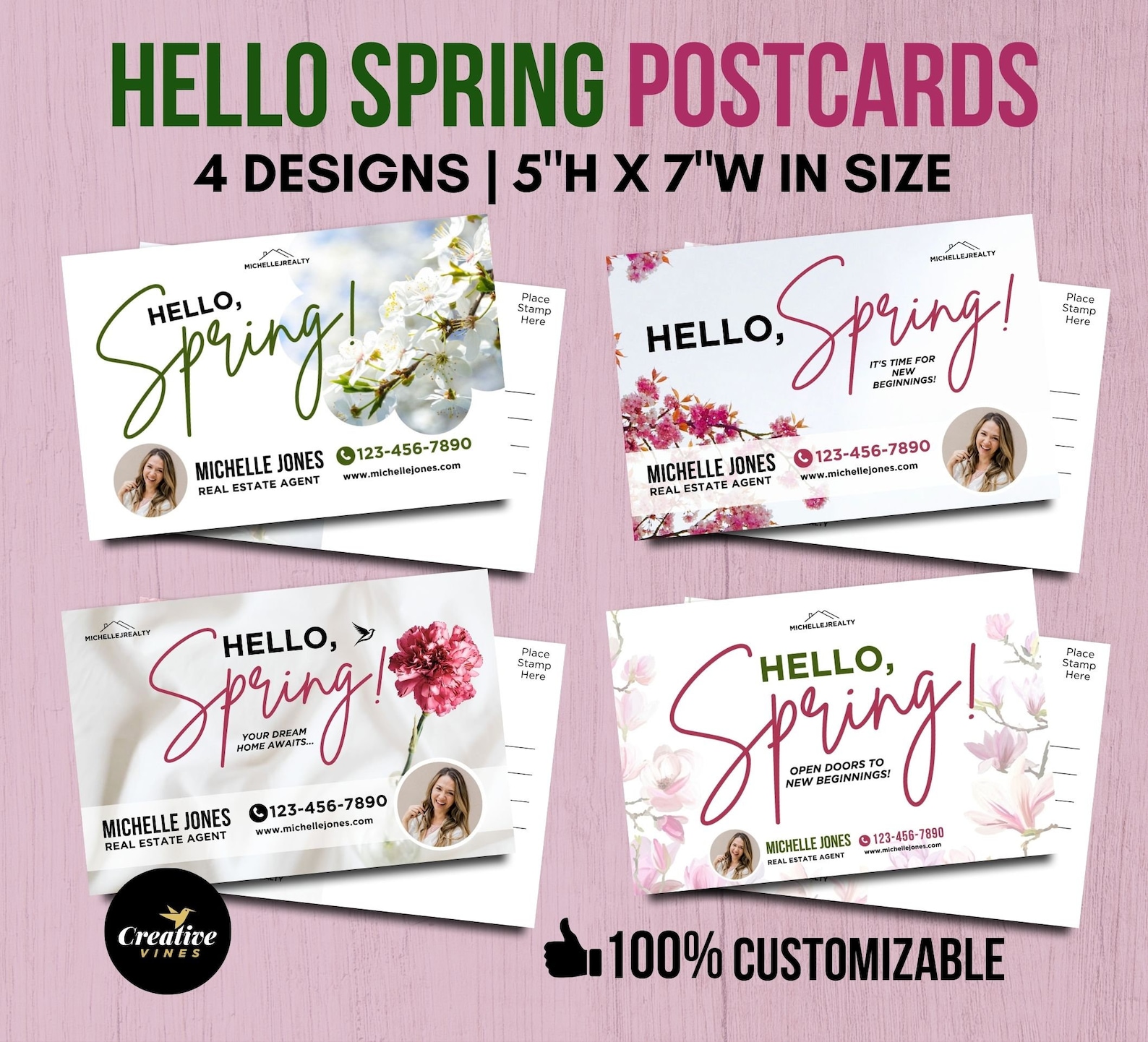 Real Estate Spring Postcard, Spring Real Estate Postcard, Realtor ...