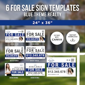 Real Estate For Sale Yard Sign Realtor Yard Signs Realtor For Sale Sign Property Sign, Real Estate Marketing, Custom For Sale Sign Canva