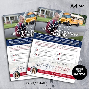 Grundbesitz Flyer für Realtor Back to School Flyer Canva