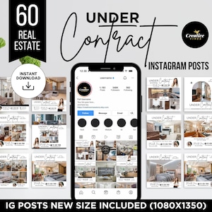Under Contract Instagram Posts Bundle Real Estate Under Contract Instagram Post Under Contract Social Media Post Realtor Instagram Posts