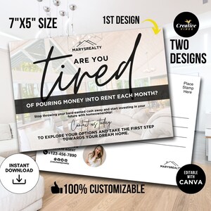 Müde Der Rente Postkarte, Müde der Rente Prospektion Flyer, Warum Rent Flyer Vorlage, Warum Rent Postkarte, Immobilen Marketing, Canva