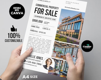 Commercial Property For Sale Flyer | Commercial Real Estate Flyer | Flyer Template | Commercial Listing | Commercial Property for Sale