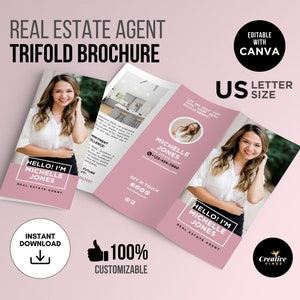 Broszura wprowadzająca do nieruchomości Broszura wprowadzająca do nieruchomości Broszura składana na trzy części do celów rolniczych, broszura marketingowa dla agentów, szablony Canva